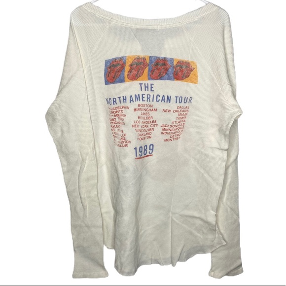 Rolling Stones Tour 89 Thermal in Vintage White - Picture 7 of 8